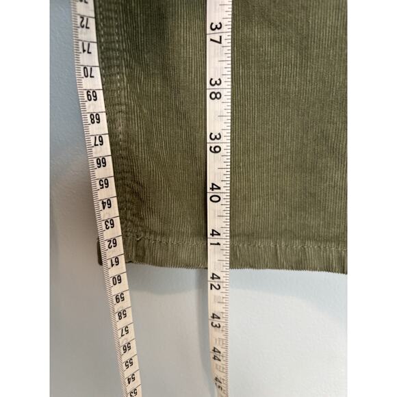 Free People pants women’s Sz 27 green corduroy Jenny High rise Skinny flare boho - Picture 7 of 8